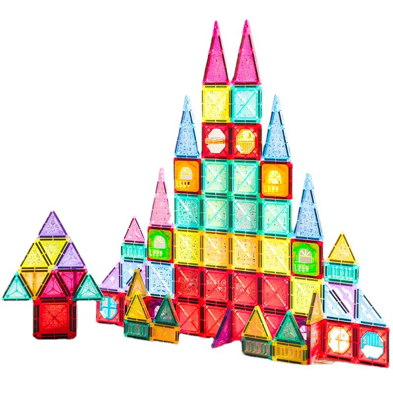 Дитячий конструктор D018 магнітні блоки • Розвивальний дитячий набір із магнітних будівельних плиток 3D 110 деталей