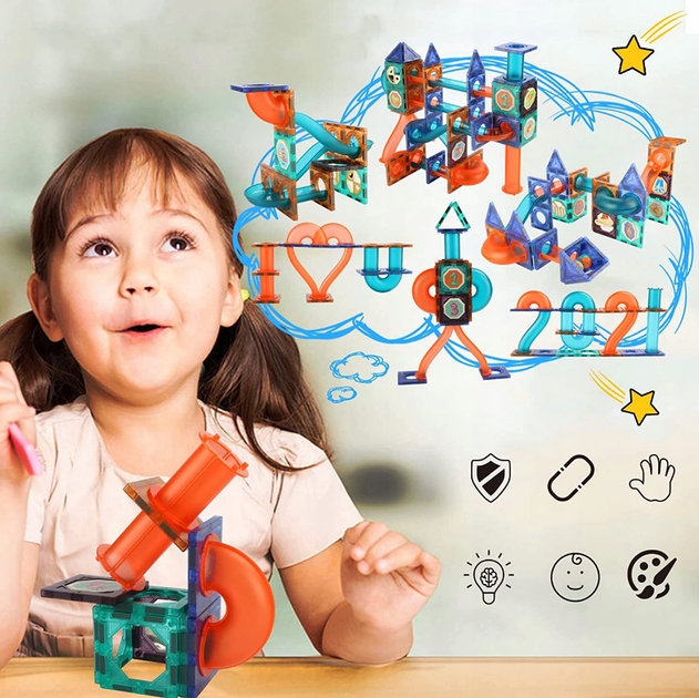 Дитячий магнітний конструктор G025 «Чарівне світло» - мініатюра 4