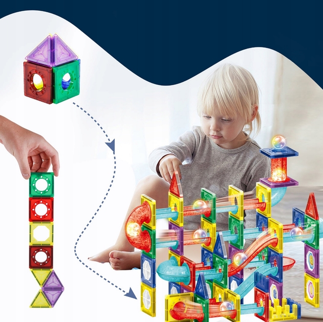 Дитячий магнітний конструктор G025 «Чарівне світло» - мініатюра 7