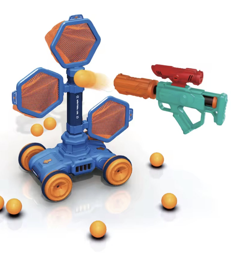 Дитячий тир пістолет + мобільна мішень 801-8 • Ігровий набір для влучності та розваг