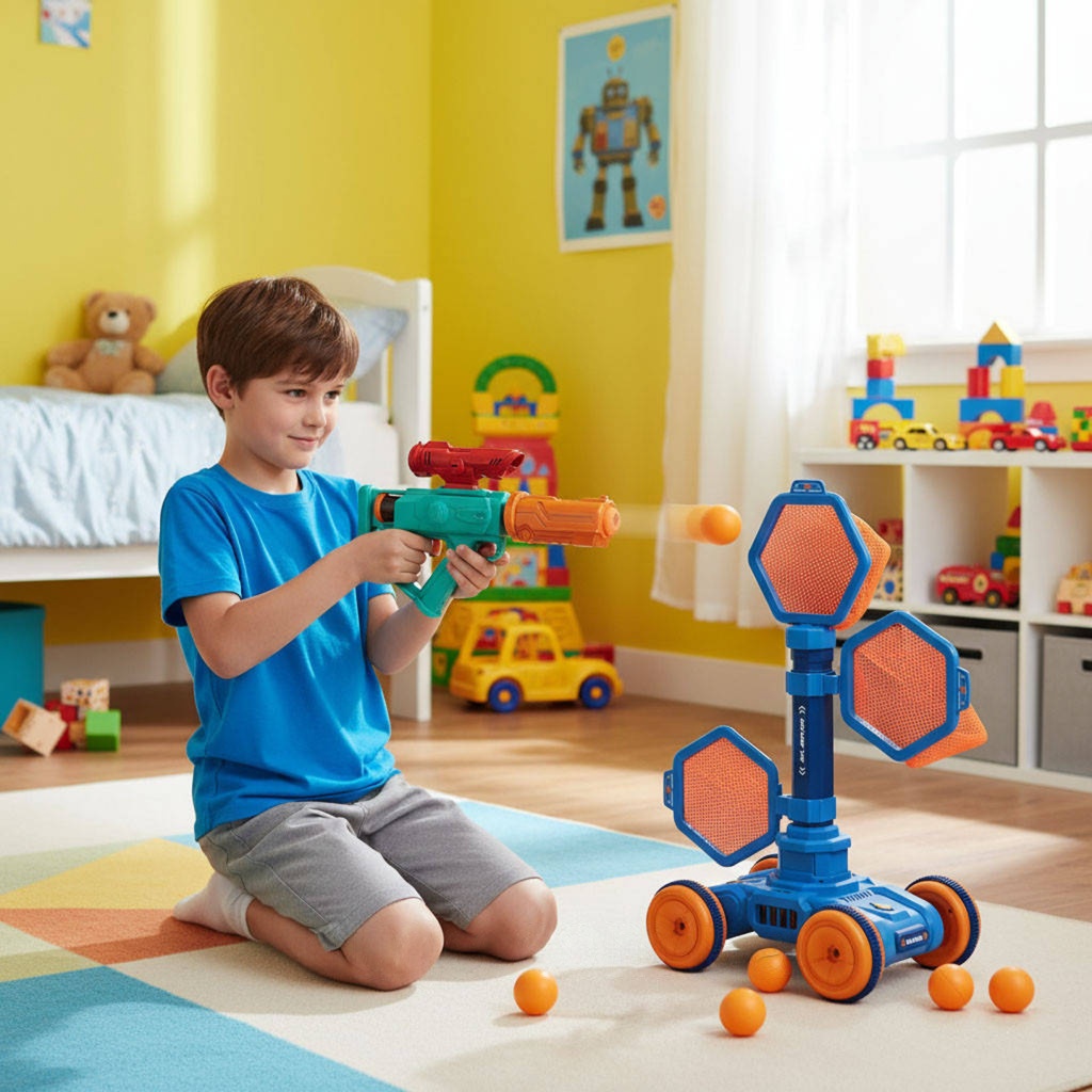 Дитячий тир пістолет + мобільна мішень 801-8 - мініатюра 4