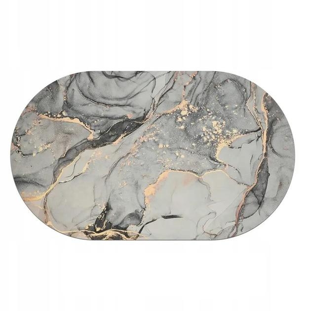 Килимок для підлоги супер абсорбуючий «Мармур» • Вологопоглинаючий антиковзний килимок мармур для ванної та дому 38×58 см