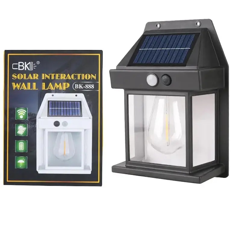 Лампа з датчиком руху 3 режими освітлення для саду SOLAR WALL LAMP Kt-888 - мініатюра 5