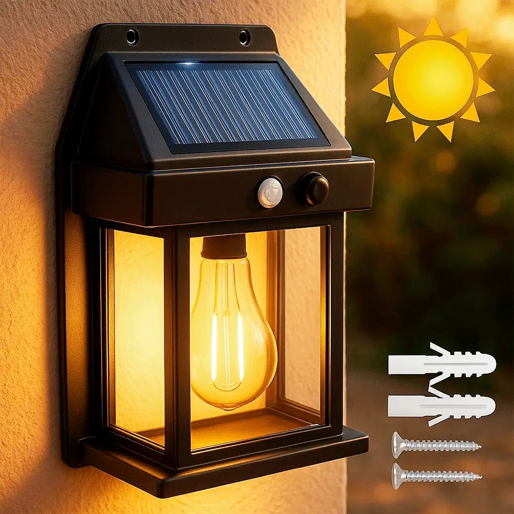 Лампа з датчиком руху 3 режими освітлення для саду SOLAR WALL LAMP Kt-888 - мініатюра 8