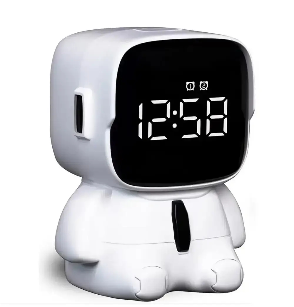 Світлодіодний електронний будильник Robot Clock - мініатюра 2
