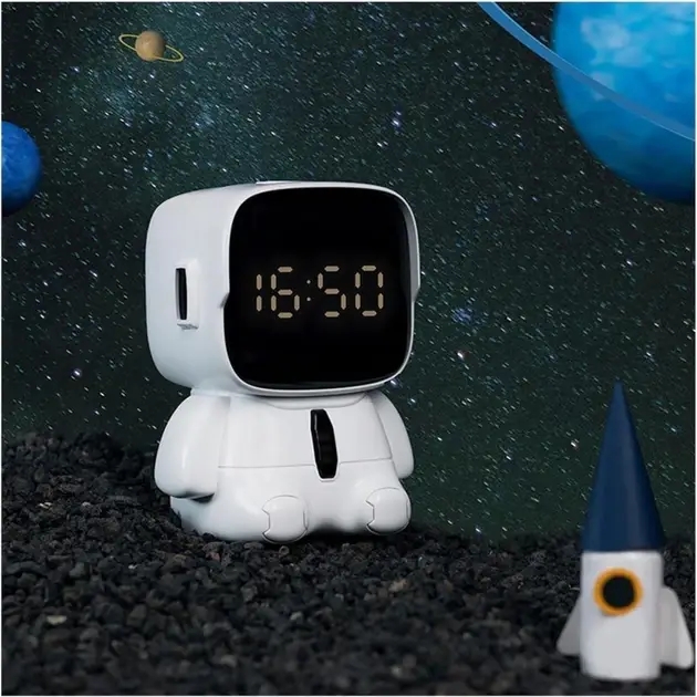 Світлодіодний електронний будильник Robot Clock - мініатюра 6