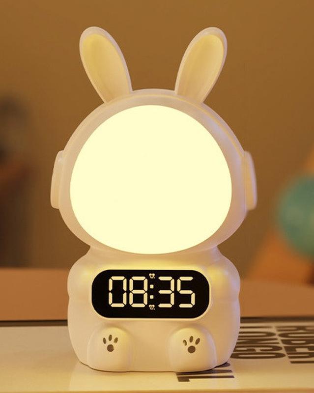 Дитячий будильник Rabbit Clock з LED-дисплеєм і підсвіткою - мініатюра 5