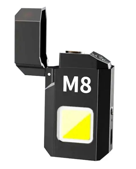 USB запальничка з ліхтариком Lovers LV-6002 • Електроімпульсна запальничка з COB LED ліхтариком та акумулятором