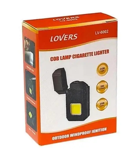 USB запальничка з ліхтариком Lovers LV-6002 - мініатюра 4