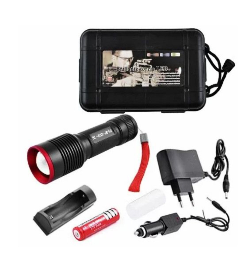 Тактичний ручний акумуляторний ліхтар Police Zoom X-Balog BL-868 - мініатюра 6