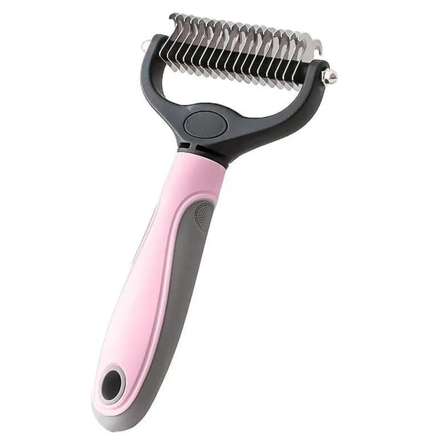 Двостороння расческа для вичісування шерсті котів і собак - мініатюра 2