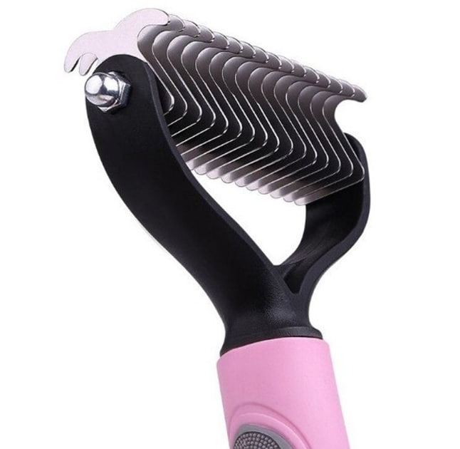 Двостороння расческа для вичісування шерсті котів і собак - мініатюра 3