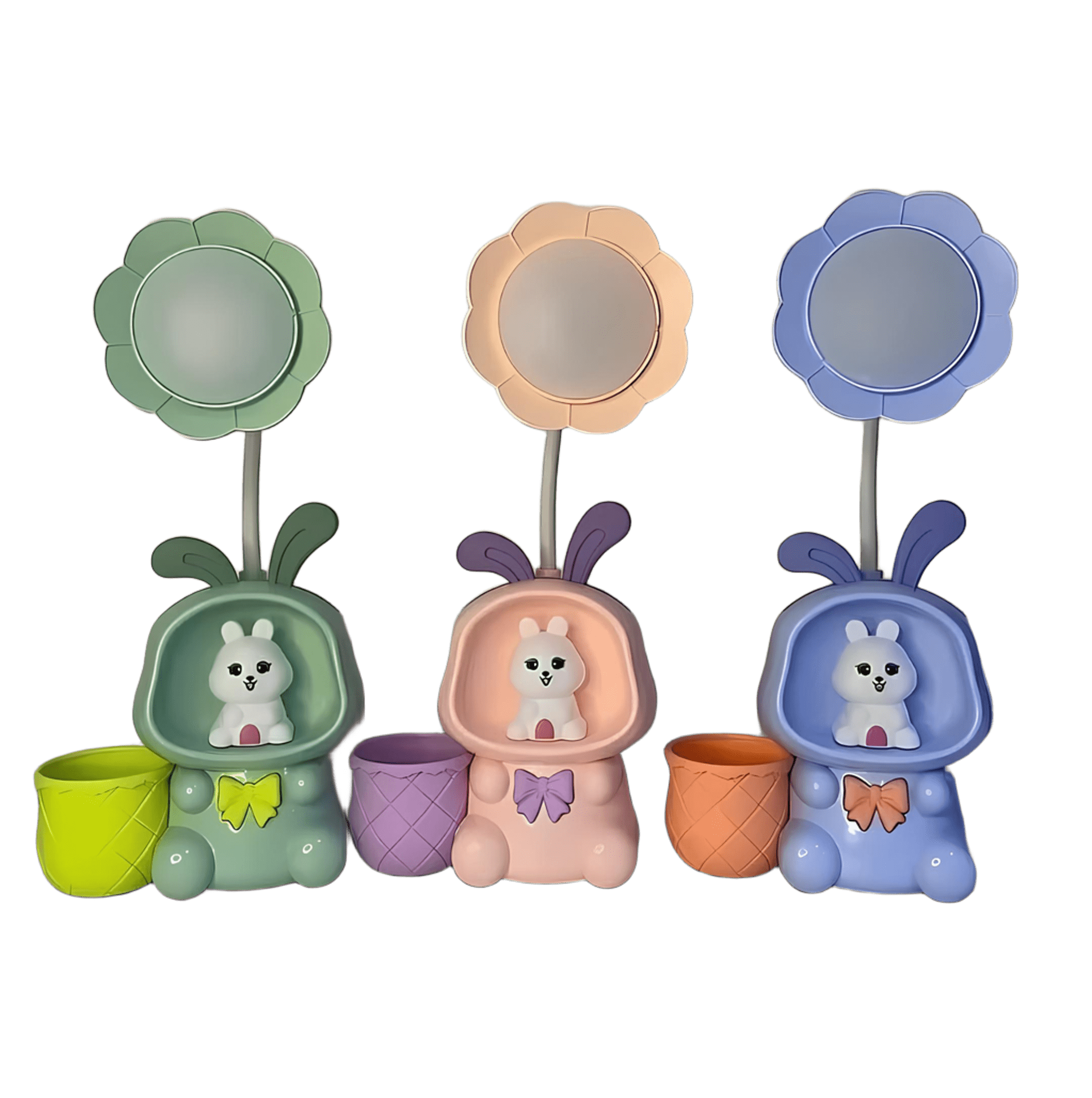 Дитяча настільна акумуляторна LED лампа 3in1 Rabbit BLUE GREEN - мініатюра 2