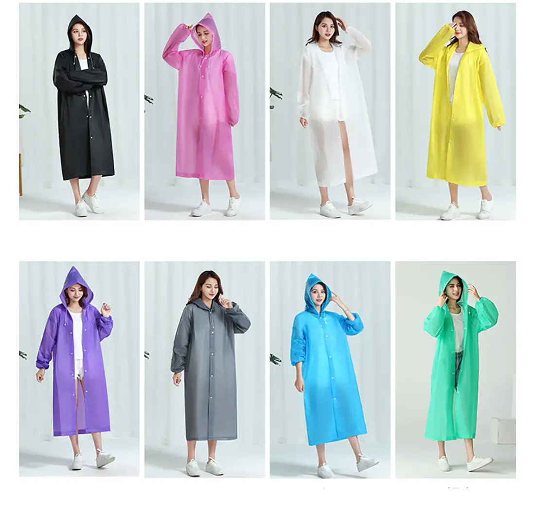 Універсальний прозорий водонепроникний жіночий та чоловічий дощовик D-192 - мініатюра 7