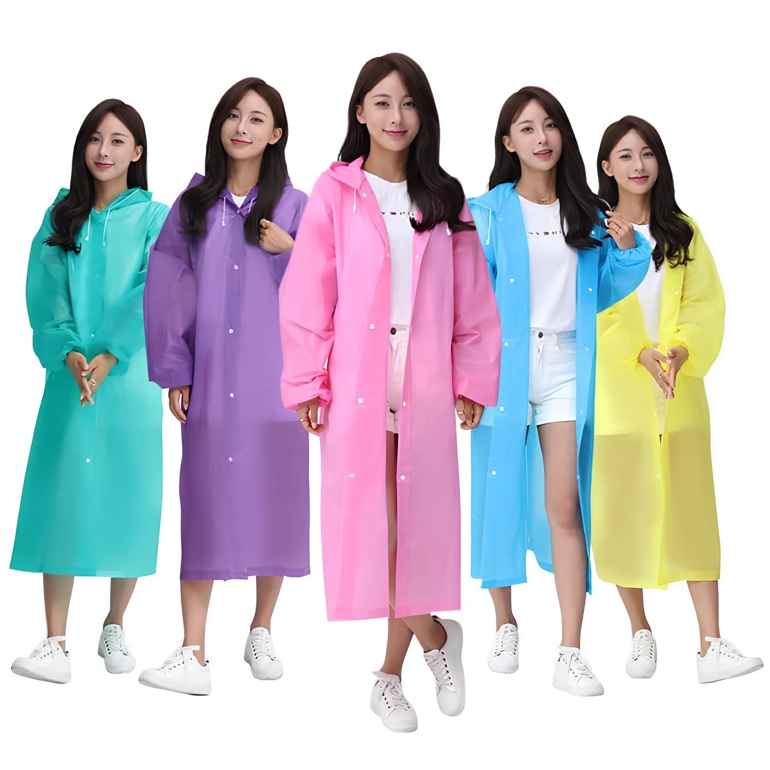 Універсальний прозорий водонепроникний жіночий та чоловічий дощовик D-192 - мініатюра 10