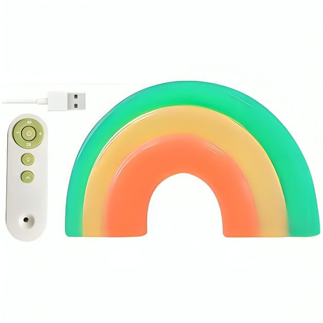 Настінний декоративний неоновий світильник-нічник Райдуга • Світлодіодний нічник Rainbow для дитячої та спальні