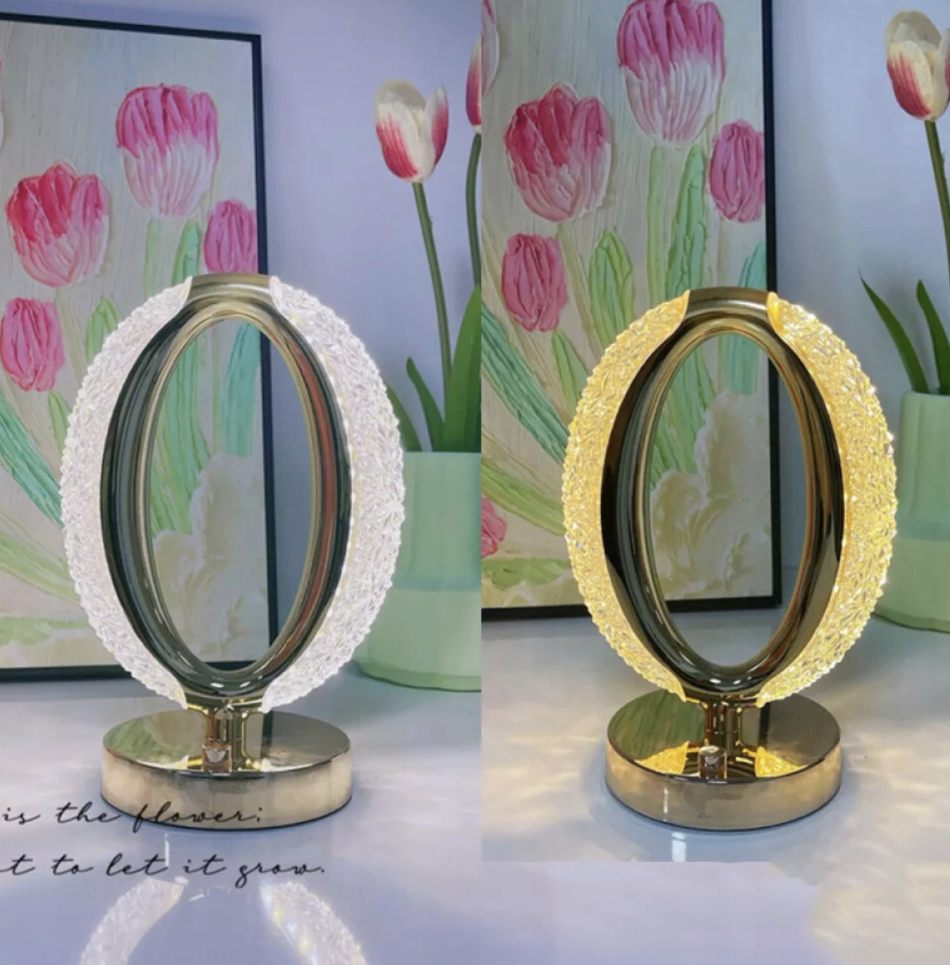 Настільна лампа Crystal Diamond, овальний нічник - мініатюра 8