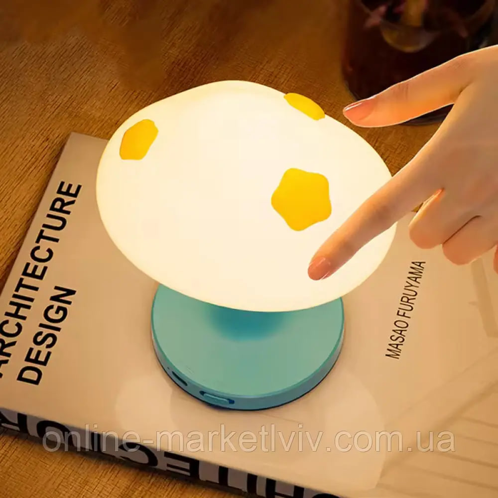 Нічник настільна лампа Mushroom lamp - мініатюра 4