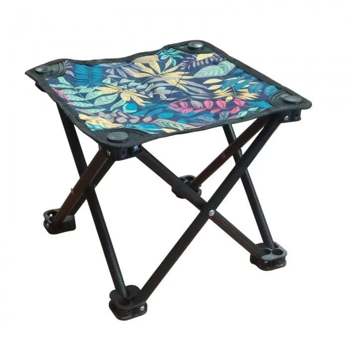 Складаний стілець для кемпінгу Mazza • Легкий туристичний стілець без спинки для риболовлі та пікніка