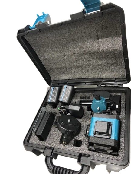 Лазерний нівелір 4D Level 40-42 • Акумуляторний лазерний рівень з 2 АКБ і пультом дистанційного керування