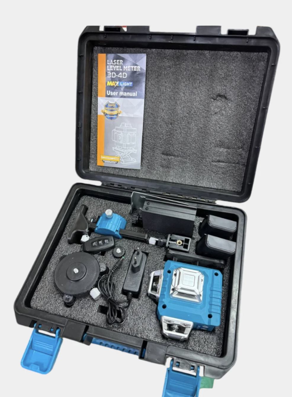 Лазерний нівелір 4D Level 40-43 • Професійний зелений лазерний рівень 360° для будівництва та ремонту