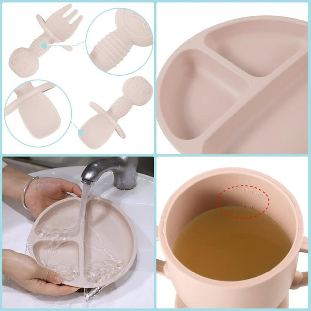 Набір для годування дитини із силікону 10 в 1 - мініатюра 4