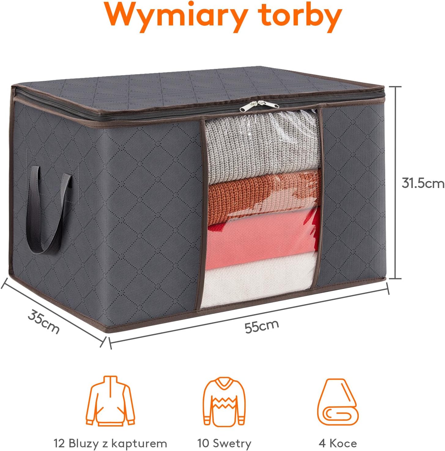 Набір сумок для зберігання, розмір 60×40×35 см - мініатюра 4