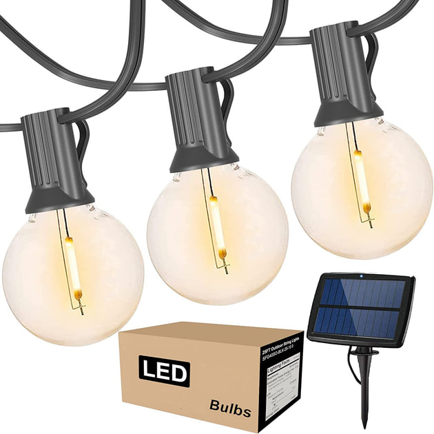 Садова гірлянда довжиною 10 метрів з 20 світлодіодами та сонячною батареєю - мініатюра 7
