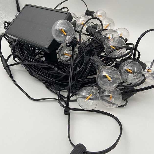 Садова гірлянда довжиною 10 метрів з 20 світлодіодами та сонячною батареєю - мініатюра 8