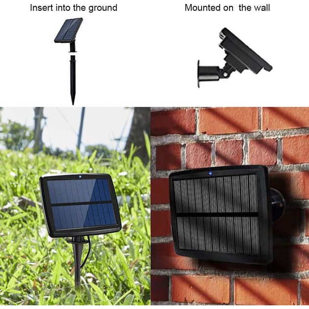 Садова гірлянда довжиною 10 метрів з 20 світлодіодами та сонячною батареєю - мініатюра 9