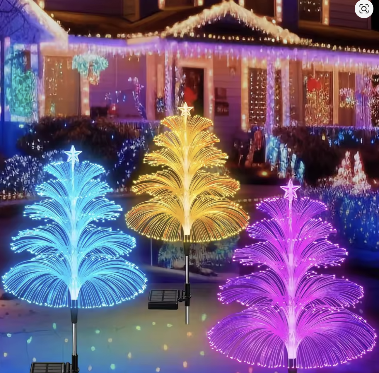 Сонячна п’ятишарова Різдвяна ялинка у формі медузи - мініатюра 2