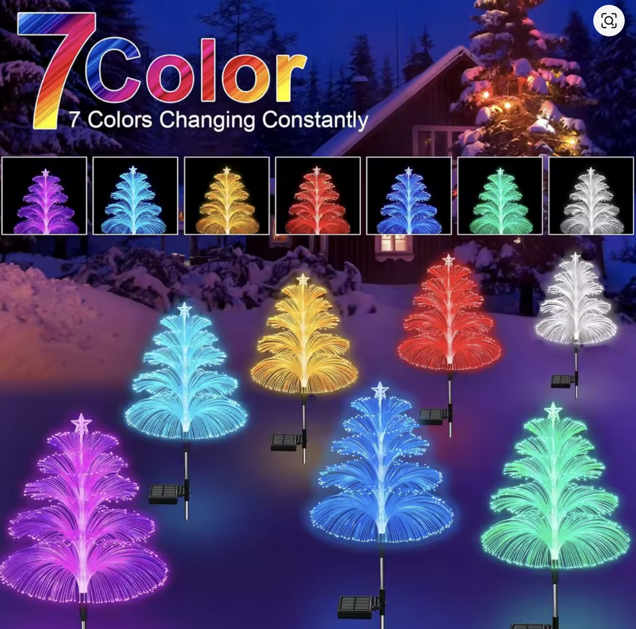 Сонячна п’ятишарова Різдвяна ялинка у формі медузи - мініатюра 3