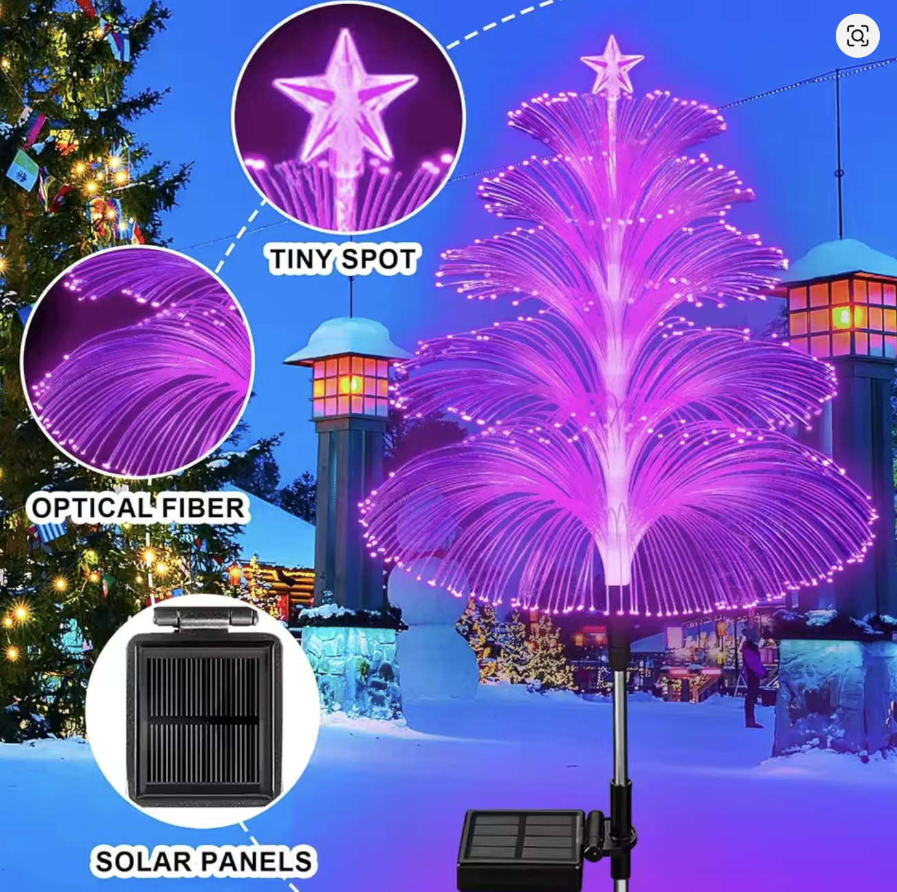 Сонячна п’ятишарова Різдвяна ялинка у формі медузи - мініатюра 5