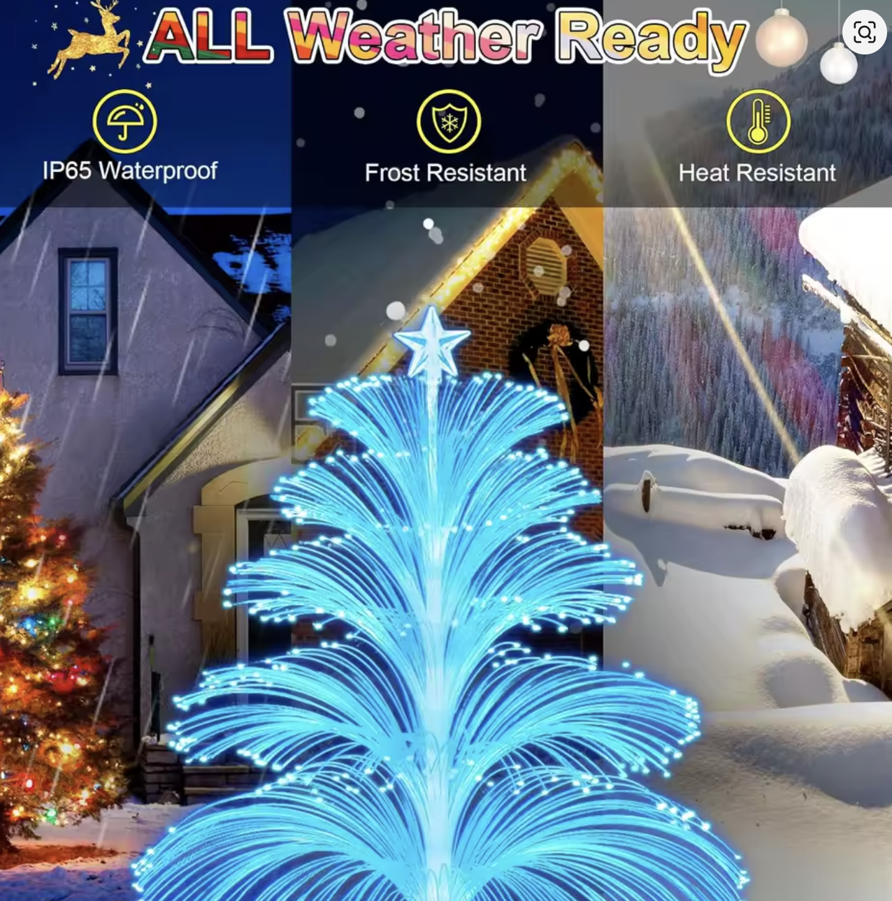 Сонячна п’ятишарова Різдвяна ялинка у формі медузи - мініатюра 6