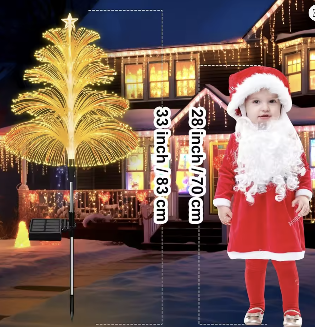 Сонячна п’ятишарова Різдвяна ялинка у формі медузи - мініатюра 7