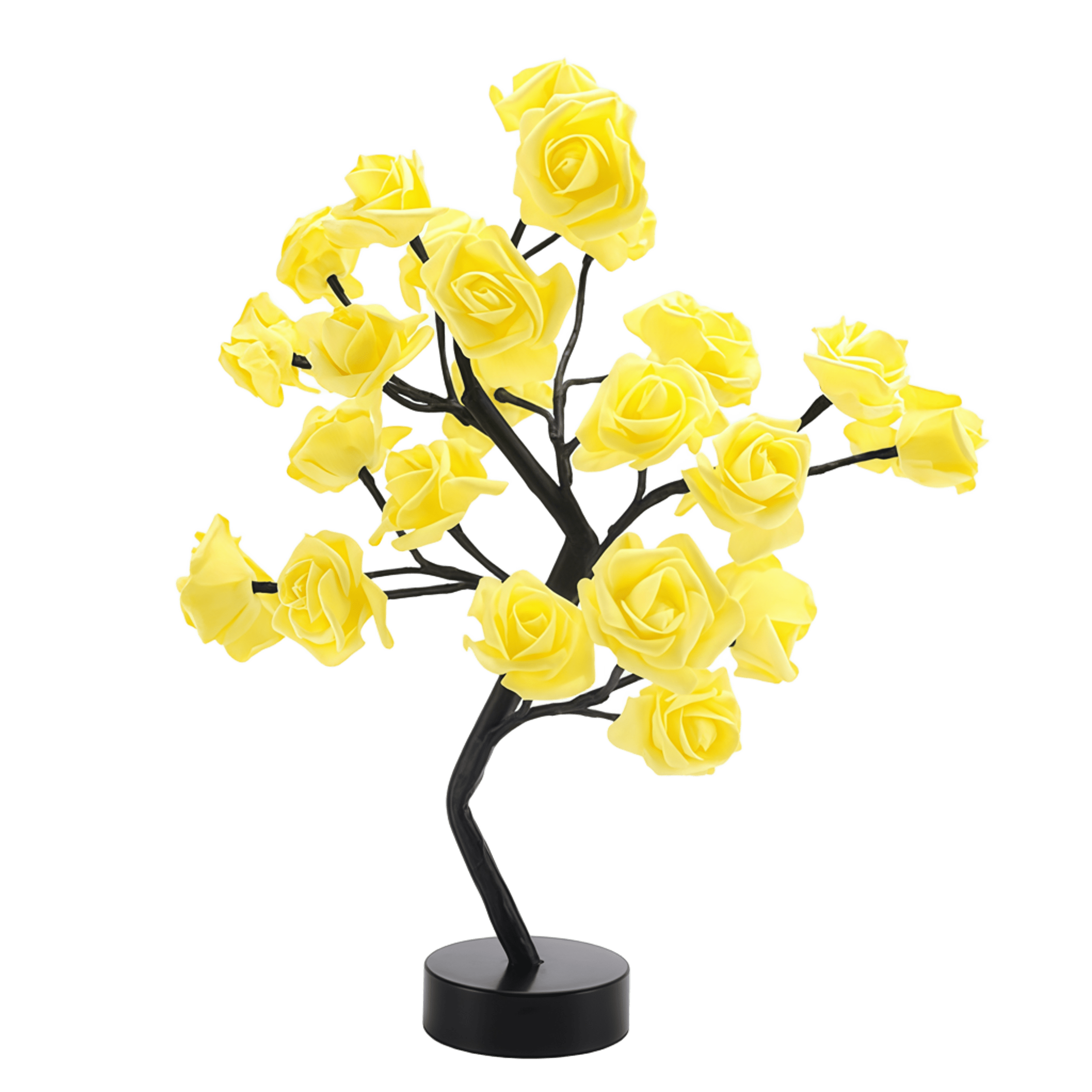 Світильник «Дерево з трояндами» 33 см • Декоративний LED-світильник у формі дерева з трояндами