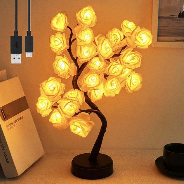 Світильник «Дерево з трояндами» 33 см - мініатюра 7