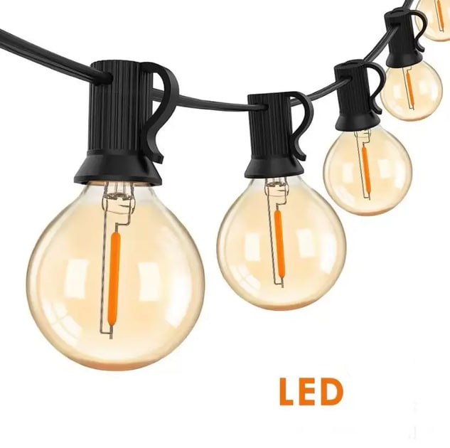 Світлодіодна гірлянда 10 метрів 20 LED статичний режим живлення від мережі • Гірлянда для інтер’єру та екстер’єру 220В