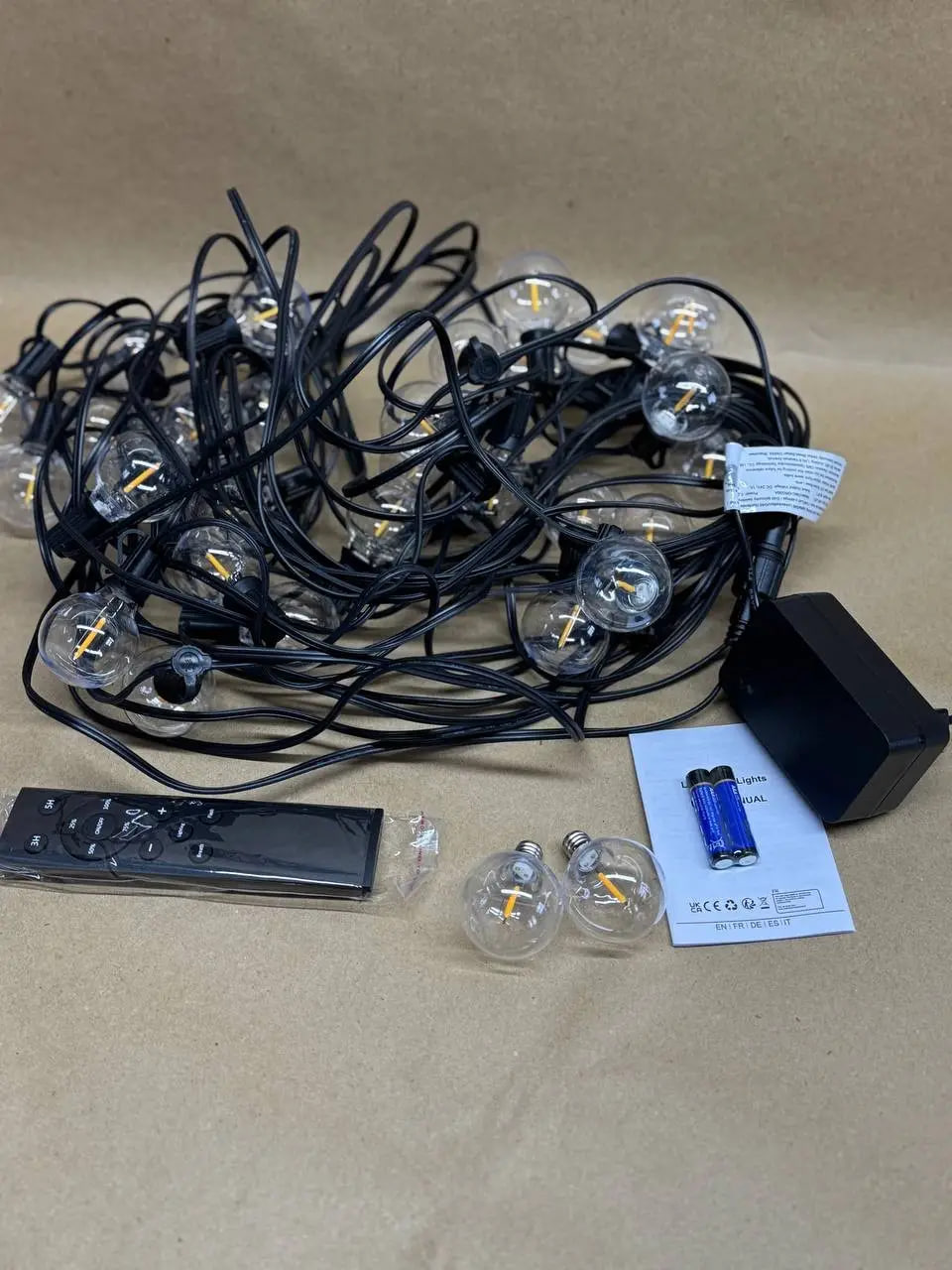 Світлодіодна гірлянда 10 метрів 20 LED статичний режим живлення від мережі - мініатюра 2