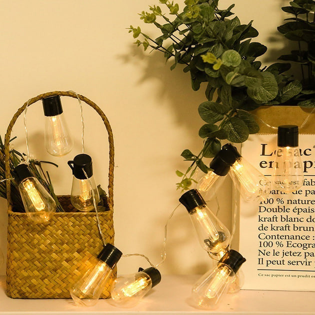 Світлодіодна гірлянда 10 метрів, 25 LED живлення від сонячної батареї та ПУ - мініатюра 7