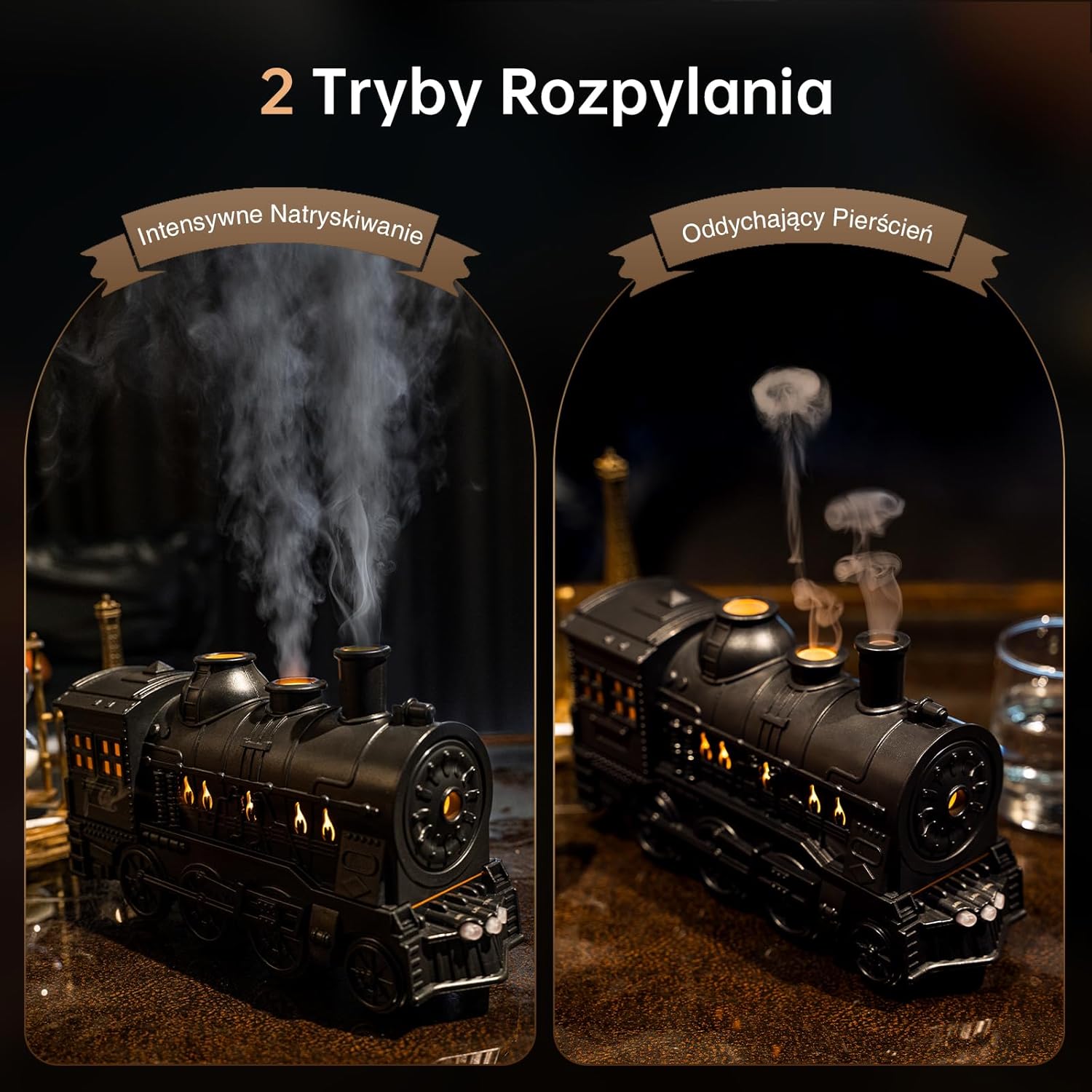 Зволожувач повітря у вигляді паровоза з USB-живленням - мініатюра 4