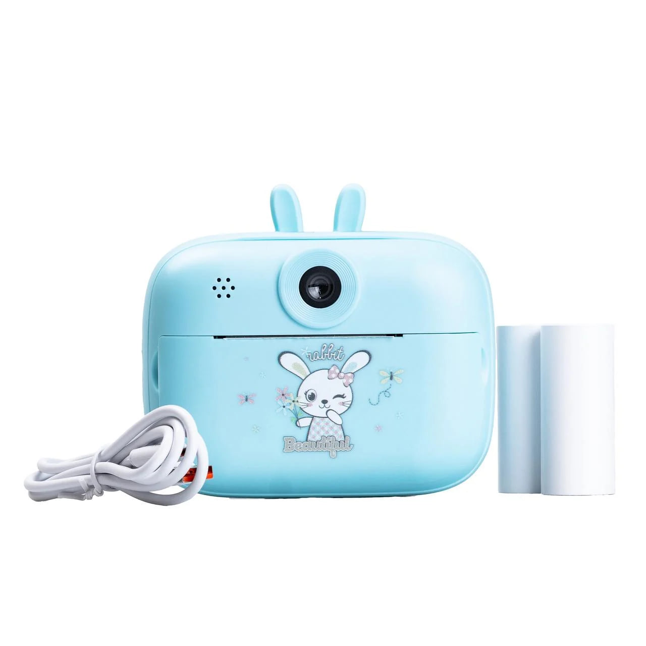 Фотоапарат дитячий зайчик з миттєвим друком знімків • Дитяча фотокамера з миттєвим друком знімків "Зайка"