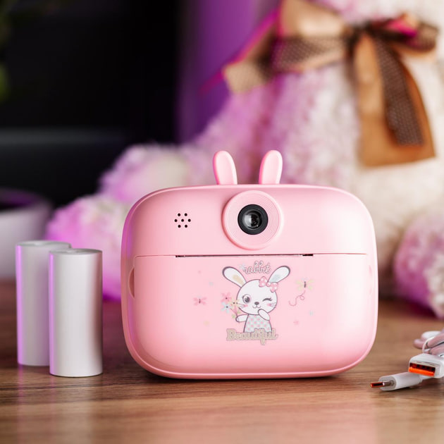 Фотоапарат дитячий зайчик з миттєвим друком знімків - мініатюра 9