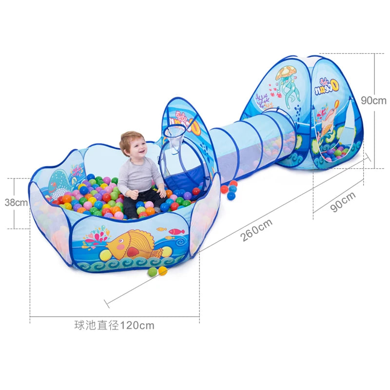 Дитячий ігровий намет-будиночок із басейном для кульок - мініатюра 4