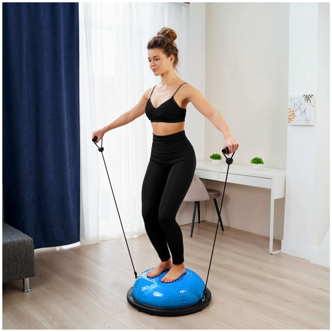 Фітбол-півсфера для фітнесу гімнастики та тренування рівноваги - мініатюра 7