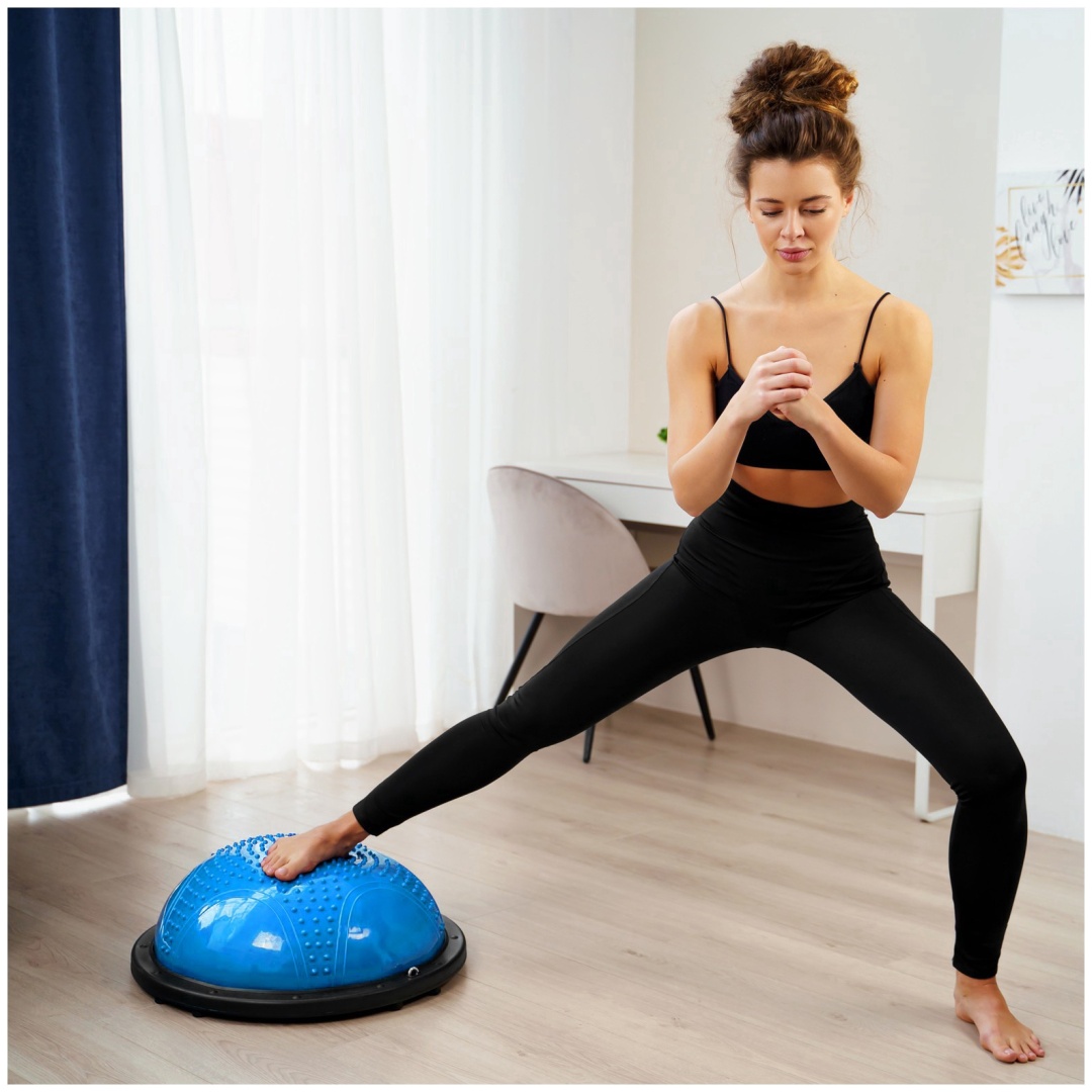 Фітбол-півсфера для фітнесу гімнастики та тренування рівноваги - мініатюра 8