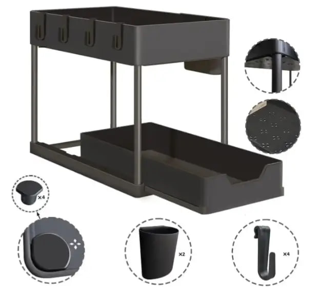 Стелаж для зберігання Kitchen Storage Rack W516 • Кухонний стелаж для кухонного приладдя