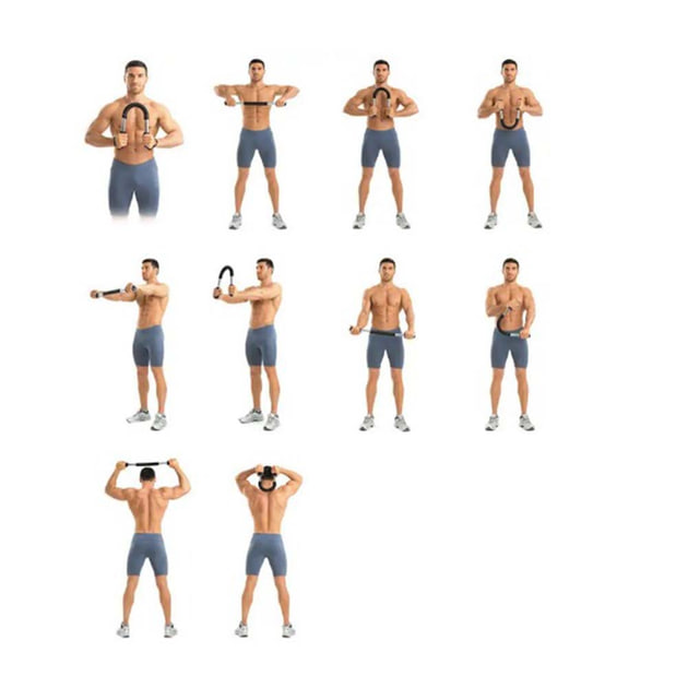 Пружинний еспандер-палиця з опором 20 кг - мініатюра 4