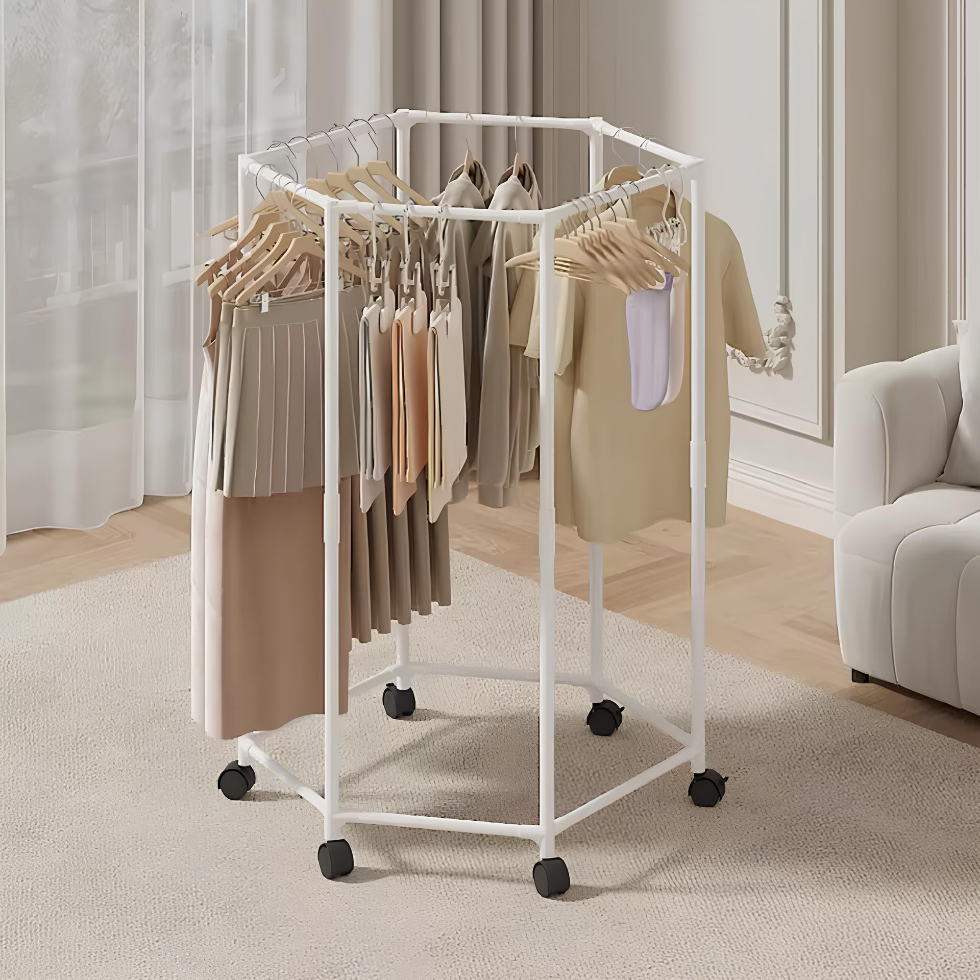 Вішалка для одягу з поворотом на 360° для спальні - мініатюра 3