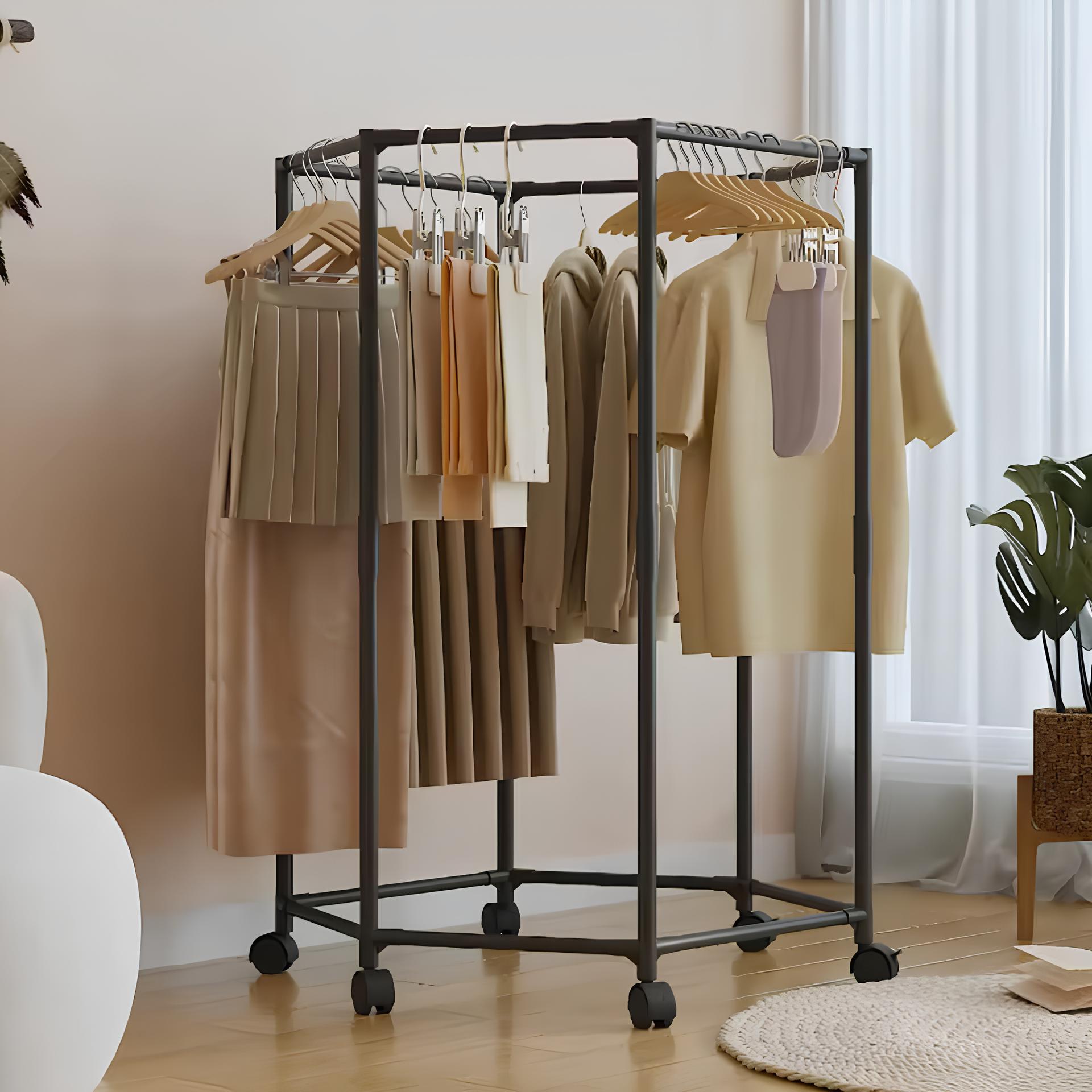 Вішалка для одягу з поворотом на 360° для спальні - мініатюра 5